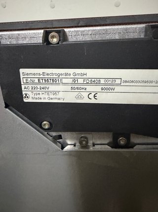 Placa Vitrocerámica Siemens Mod. ET957501E