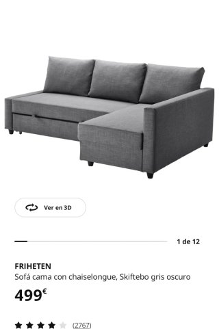 Divano letto IKEA FRIHETEN con chaiselongue