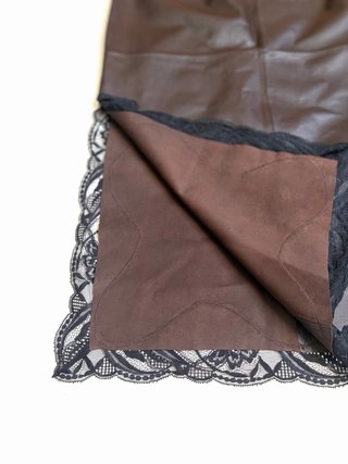 Gonna in vera pelle Zara con pizzo