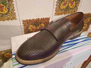 Scarpe uomo 43 bordeau montefiorni mocassino