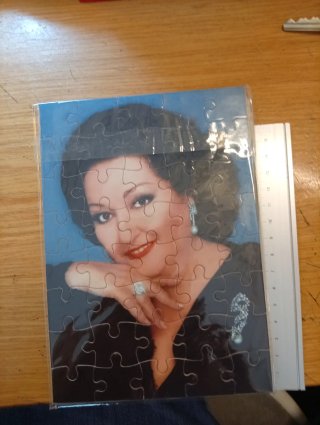 Lote 9 minipuzzles retratos famosos