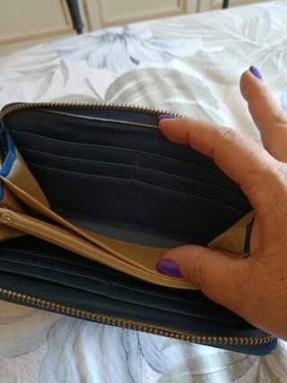 Portafoglio donna blu