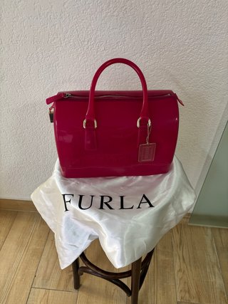 Bolso Furla Candy fucsia + funda original