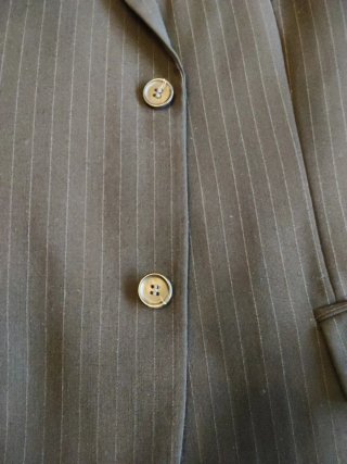 Traje negro de raya diplomática gris