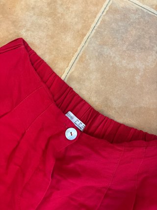 Pantalón ancho Oysho rojo