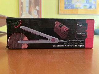 Mini plancha pelo Aura + Neceser regalo