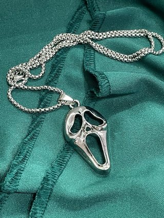 Collana Acciaio Unisex Maschera color Argento