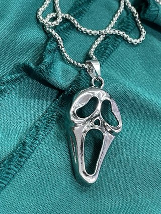 Collana Acciaio Unisex Maschera color Argento