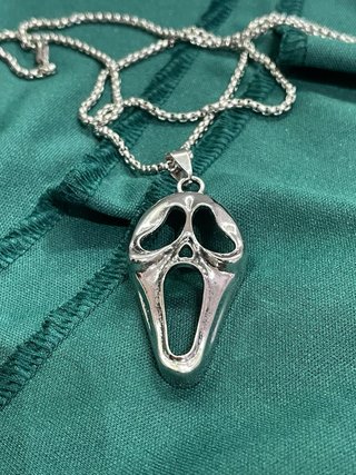 Collana Acciaio Unisex Maschera color Argento