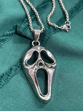 Collana Acciaio Unisex Maschera color Argento