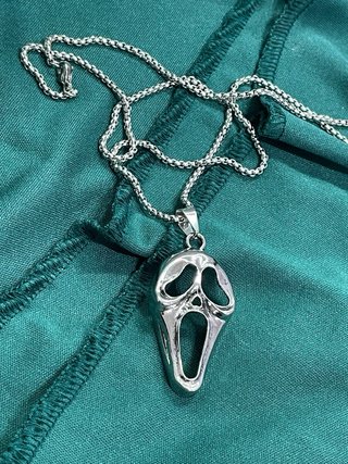 Collana Acciaio Unisex Maschera color Argento