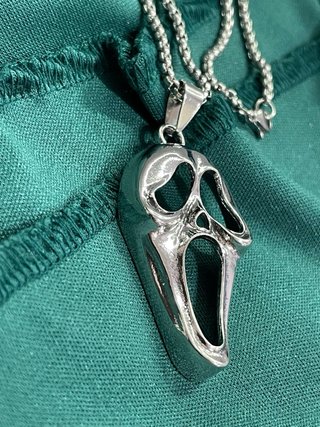 Collana Acciaio Unisex Maschera color Argento