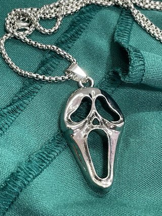 Collana Acciaio Unisex Maschera color Argento