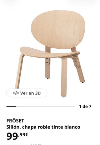 Sillón FROSET roble ikea. No negociable.