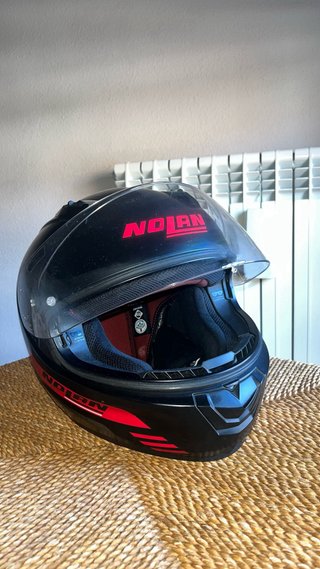 Casco Moto Nolan Negro Rosa S