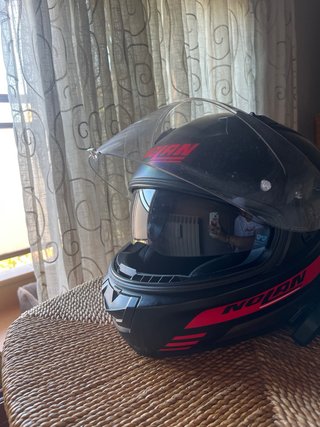 Casco Moto Nolan Negro Rosa S