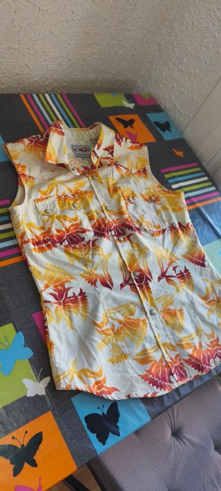 Camisa sin mangas floral mujer