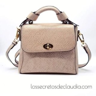 Bolso Parfois beige taupe mano bandolera