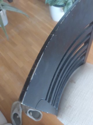 Silla de comedor madera y tela