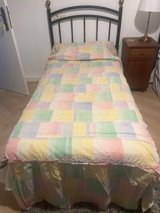 Edredón fino primavera multicolor, cama 90/190