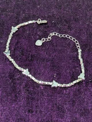 Pulsera fina de plata con circonitas