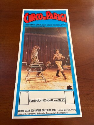 Poster vintage Circo di Parigi 1987