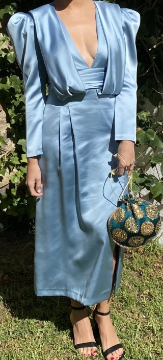 Vestido El Espejo azul claro