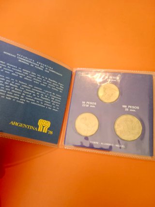 Monedas conmemorativas mundial argentina 78