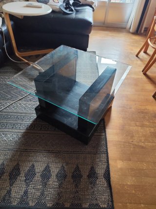 Mesa de centro madera y cristal