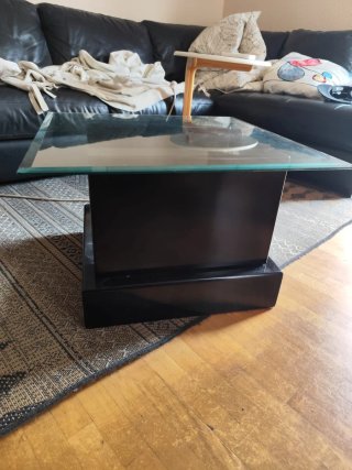 Mesa de centro madera y cristal