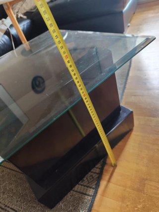 Mesa de centro madera y cristal