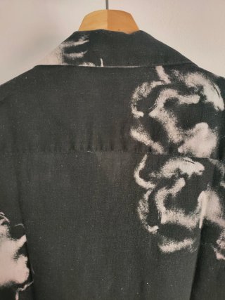 Camisa Zara Estampada Negra Talla M lino y viscosa