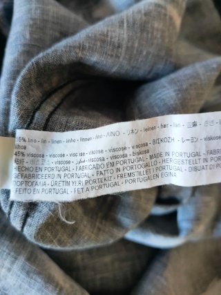 Camisa Zara Estampada Negra Talla M lino y viscosa