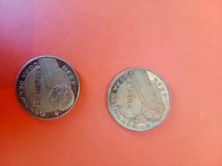 Monedas fichas Copa del Mundo España 82