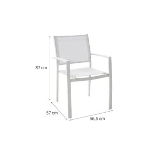 Mesa extensible y 4 sillas aluminio