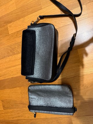 Borsa Carpisa nera e argento