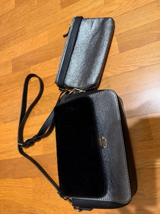 Borsa Carpisa nera e argento