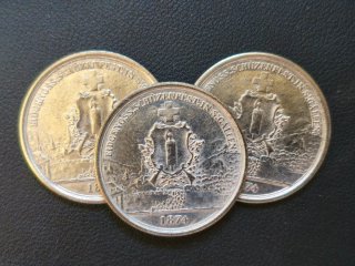 Monedas 5 Francos Suizos 1874 Réplicas
