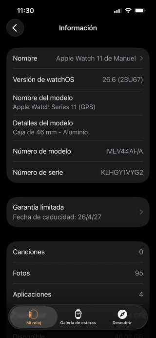 Apple Watch 11 46 mm negro