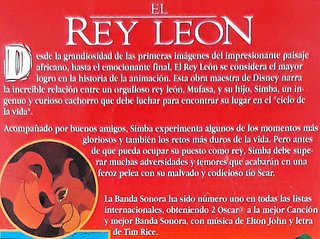 El Rey León - Walt Disney - VHS