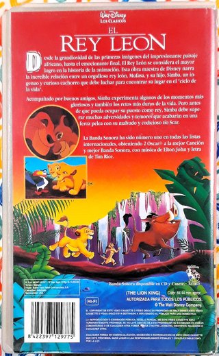 El Rey León - Walt Disney - VHS
