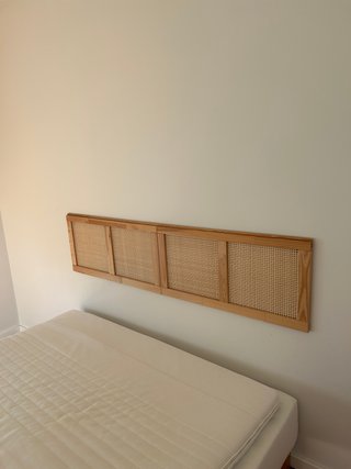 Cabecero de Cama Ratán y Madera
