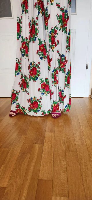 Falda pantalón plisada floral