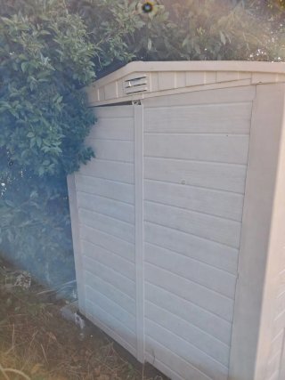 Caseta Jardín Plástico Beige/Marrón
