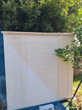 Caseta Jardín Plástico Beige/Marrón