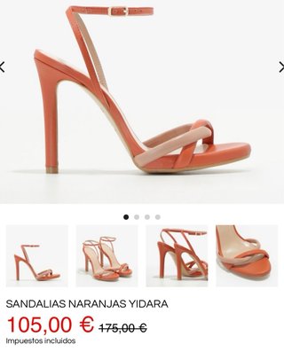 Sandalias LODI Yidara Tacón Naranja Talla 39