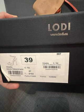Sandalias LODI Yidara Tacón Naranja Talla 39