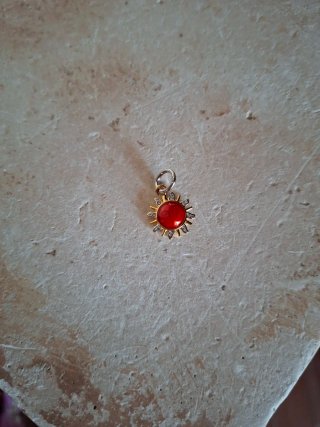 Charm Pendente Sole Radioso Oro Rosso