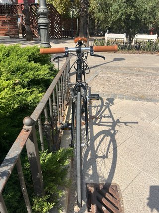 Bicicleta Fixie/Piñón Libre Negra Ruedas Amarillas