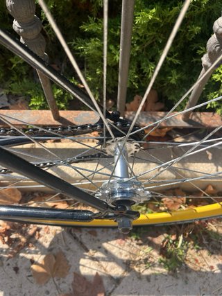 Bicicleta Fixie/Piñón Libre Negra Ruedas Amarillas